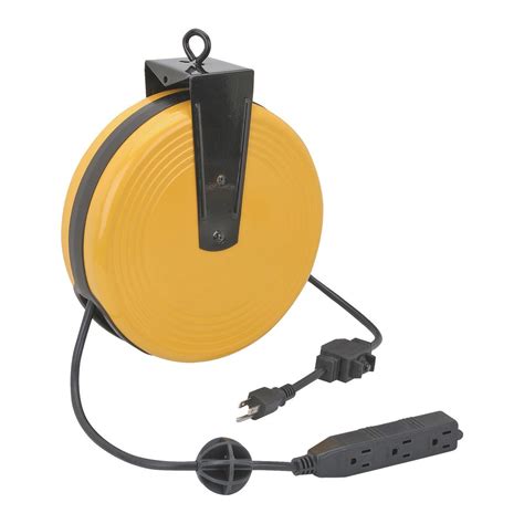 It is made from impact resistant polypropylene so it is durable and tough yet lightweight. . Retractable extension cord harbor freight